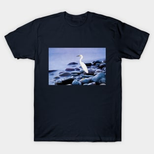 Snowy Egret on the Rocks T-Shirt